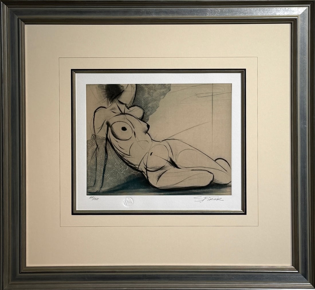 Sergei Firer "Torso" Signed Embossed Etching LE: Presenting a limited edition Embossed Etching on Paper by Sergei Firer: "Sergei Firer "Torso" Signed Embossed Etching LE". This Embossed Etching on Paper (Edition: 100/150), measuring 25 x 27 x 1 inch