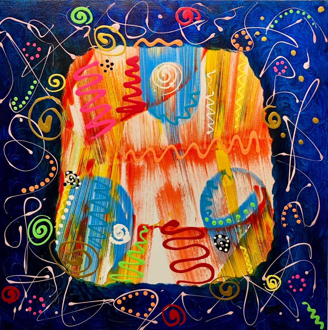 Kimm Byers "There's Heat in the Oven: Presenting this Kimm Byers Acrylic on Canvas: "Kimm Byers "There's Heat in the Oven". This piece, measuring 36 x 36 x 2 inch, is available at auction on LiveAuctioneers. Artist: Kimm Byers Title: