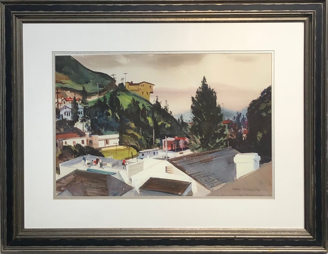 Hardie Gramatky (Impressionist - Landscape) Signed Original Watercolor/Gouage: Offered here is an original Watercolor/Gouche on Paper by Hardie Gramatky: "Hardie Gramatky (Impressionist - Landscape) Signed Original Watercolor/Gouage". This one-of-a-kind piece, measuring 24 x 31