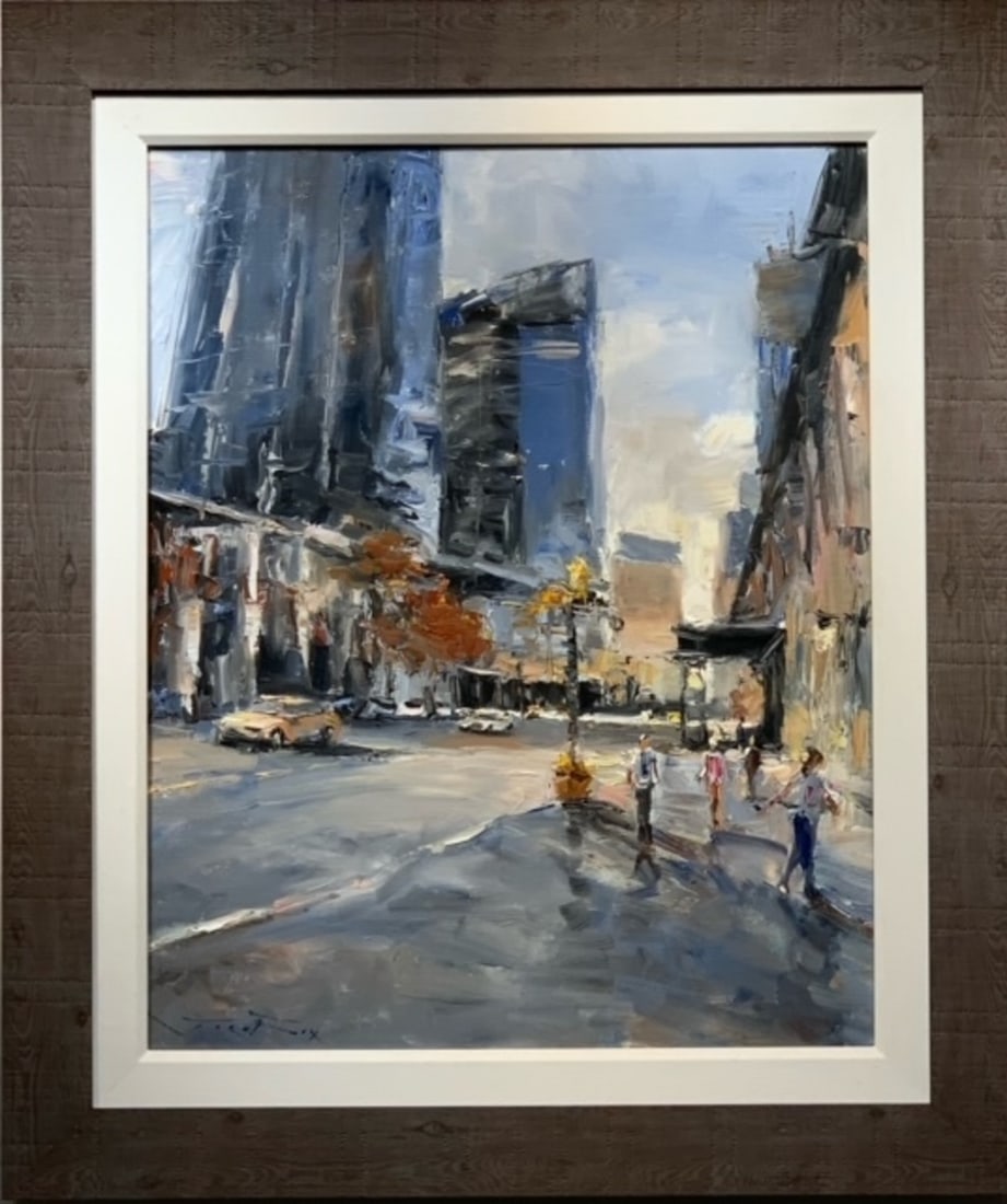 Jorn Fox Impressionist Signed Original Oil on Canvas: Offered here is an original Original Oil on Canvas - Impressionist by Jorn Fox: "Jorn Fox Impressionist Signed Original Oil on Canvas". This one-of-a-kind piece, measuring 35 x 29 x 2 inch, is a rare 
