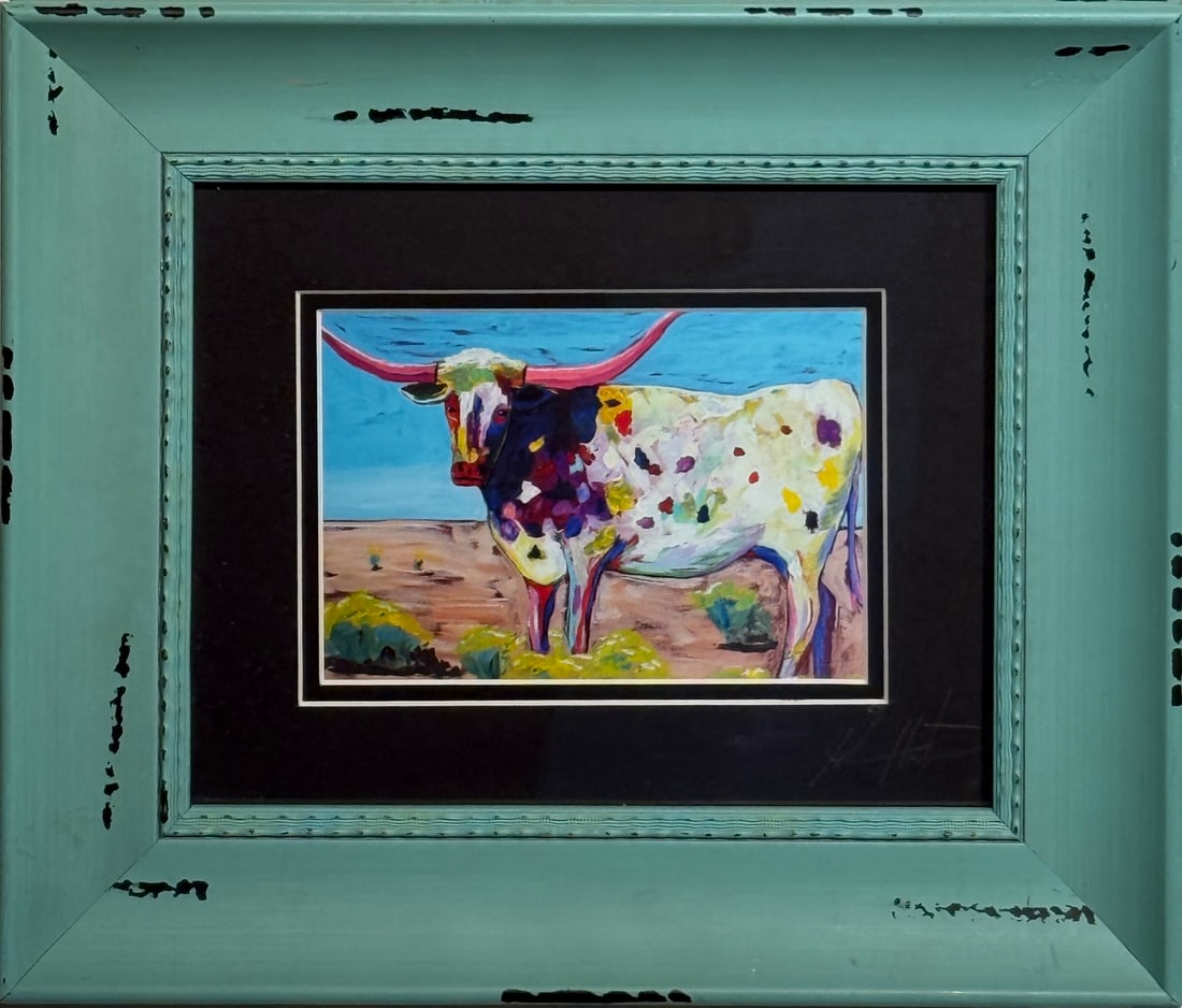 John Hutson "Longhorn Bull" Lithograph Signed: Presenting a Lithograph on Paper by John Hutson: "John Hutson "Longhorn Bull" Lithograph Signed". This work, measuring 12 x 14 x 1.5 inch, is available now at auction on LiveAuctioneers. Artist: John 