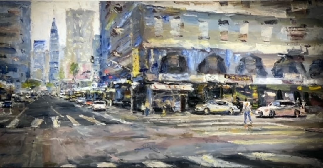 Jorn Fox Impressionist Signed Original Oil on Canvas: Offered here is an original Original Oil on Canvas - Impressionist by Jorn Fox: "Jorn Fox Impressionist Signed Original Oil on Canvas". This one-of-a-kind piece, measuring 30 x 60 x 2 inch, is a rare 