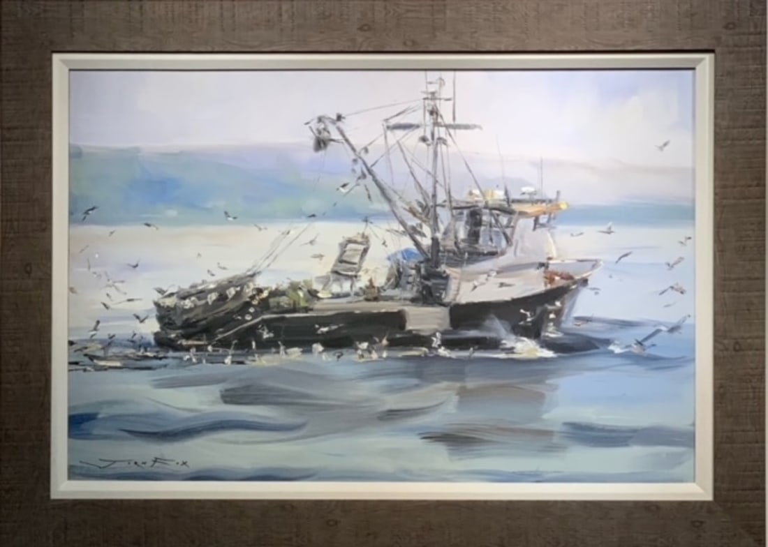 Jorn Fox Impressionist Signed Giclee on Canvas: Presenting a Giclee on Canvas by Jorn Fox: "Jorn Fox Impressionist Signed Giclee on Canvas". This work, measuring 31 x 43 x 2 inch, is available now at auction on LiveAuctioneers. Artist: Jorn Fox Tit