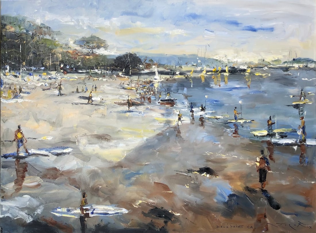 Jorn Fox Impressionist Signed Original Oil on Canvas: Offered here is an original Original Oil on Canvas by Jorn Fox: "Jorn Fox Impressionist Signed Original Oil on Canvas". This one-of-a-kind piece, measuring 44 x 54 x 2 inch, is a rare opportunity for 