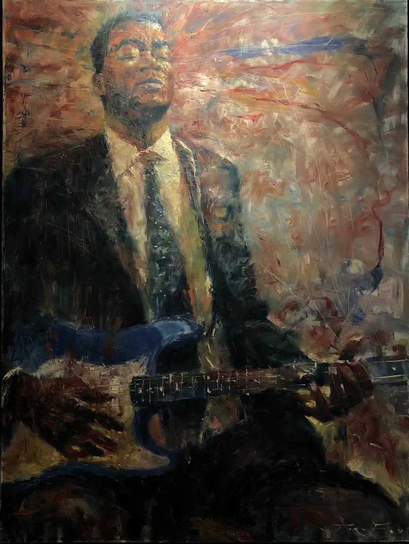 Jorn Fox Impressionist Signed Original Oil on Canvas: Offered here is an original Original Oil on Canvas by Jorn Fox: "Jorn Fox Impressionist Signed Original Oil on Canvas". This one-of-a-kind piece, measuring 48 x 36 x 2 inch, is a rare opportunity for