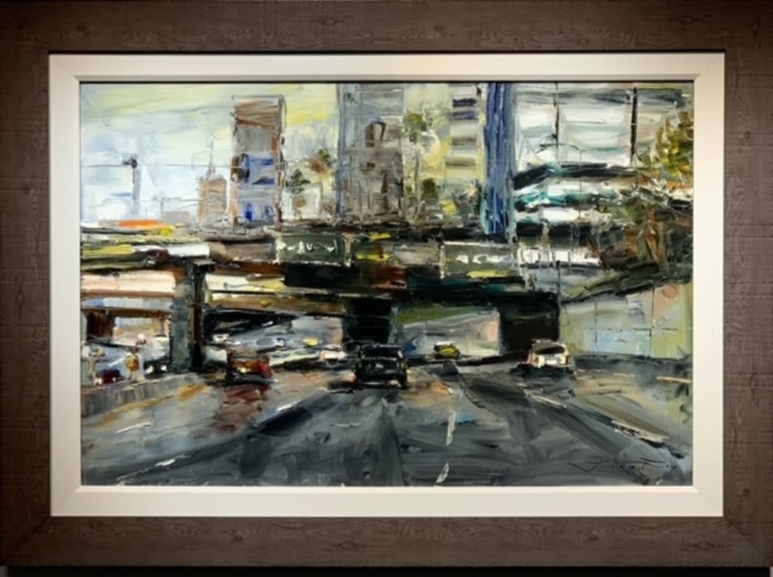 Jorn Fox Impressionist Signed Original Oil on Canvas: Offered here is an original Original Oil on Canvas by Jorn Fox: "Jorn Fox Impressionist Signed Original Oil on Canvas". This one-of-a-kind piece, measuring 33 x 45 x 2 inch, is a rare opportunity for 