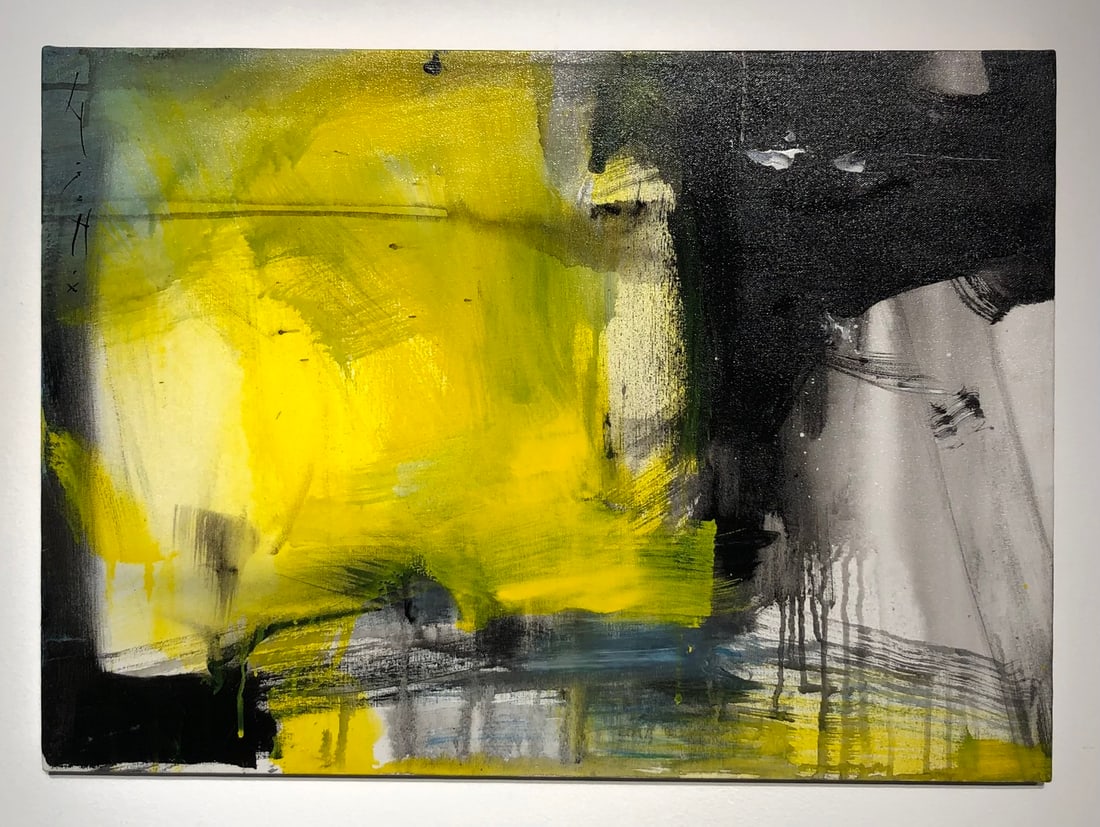 Jorn Fox (Abstract) Signed Original Acrylic: Offered here is an original Acrylic on Canvas by Jorn Fox: "Jorn Fox (Abstract) Signed Original Acrylic". This one-of-a-kind piece, measuring 18 x 25 x 2 inch, is a rare opportunity for collectors to 