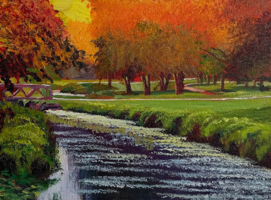 David Lloyd Glover "Twilight Gole II" Signed Original Acrylic: Offered here is an original Acrylic on Canvas by David Lloyd Glover: "David Lloyd Glover "Twilight Gole II" Signed Original Acrylic". This one-of-a-kind piece, measuring 9 x 12 x 1 inch, is a rare