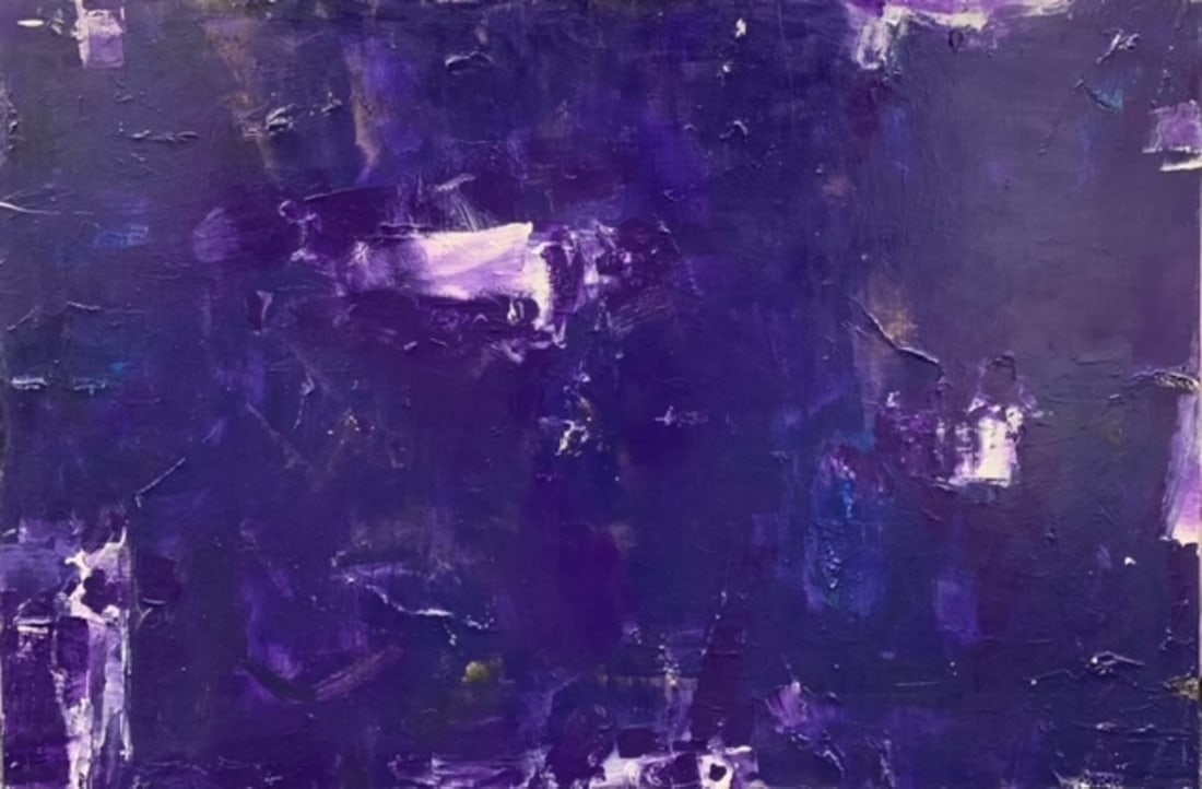 Jorn Fox Abstract Signed Original Oil and Acrylic: Offered here is an original Original Oil and Acrylic on Canvas with 1 1/2" Museum Bar by Jorn Fox: "Jorn Fox Abstract Signed Original Oil and Acrylic". This one-of-a-kind piece, measuring 40 x 60 x 2 
