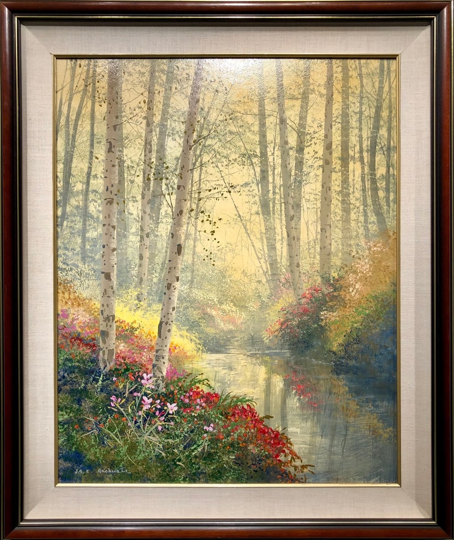 Juan Archuleta Signed Mixed Media: Offered here is an original Mixed Media by Juan (J.S.E.) Archuleta: "Juan Archuleta Signed Mixed Media". This one-of-a-kind piece, measuring 38 x 32 inch, is a rare opportunity for collectors to