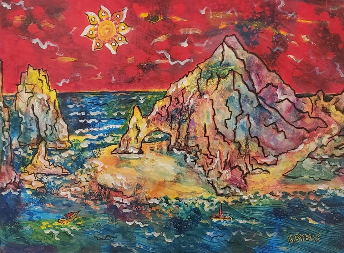 Kimm Byers "CABO Treatment" 2015 Original Acrylic: Offered here is an original Original Acrylic on Canvas by Kimm Byers: "Kimm Byers "CABO Treatment" 2015 Original Acrylic". This one-of-a-kind piece, measuring 18 x 24 x 2 inch, is a rare opportunity