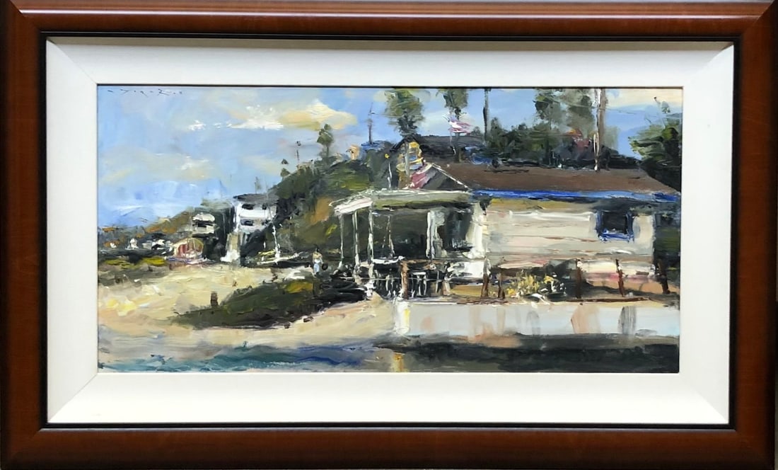 Jorn Fox Impressionist Signed Original Oil on Canvas: Offered here is an original Original Oil on Canvas by Jorn Fox: "Jorn Fox Impressionist Signed Original Oil on Canvas". This one-of-a-kind piece, measuring 24 x 39 x 2 inch, is a rare opportunity for 