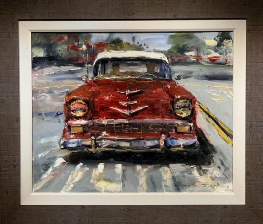 Jorn Fox Impressionist Signed Original Oil on Canvas: Offered here is an original Original Oil on Canvas by Jorn Fox: "Jorn Fox Impressionist Signed Original Oil on Canvas". This one-of-a-kind piece, measuring 33 x 39 x 2 inch, is a rare opportunity for 