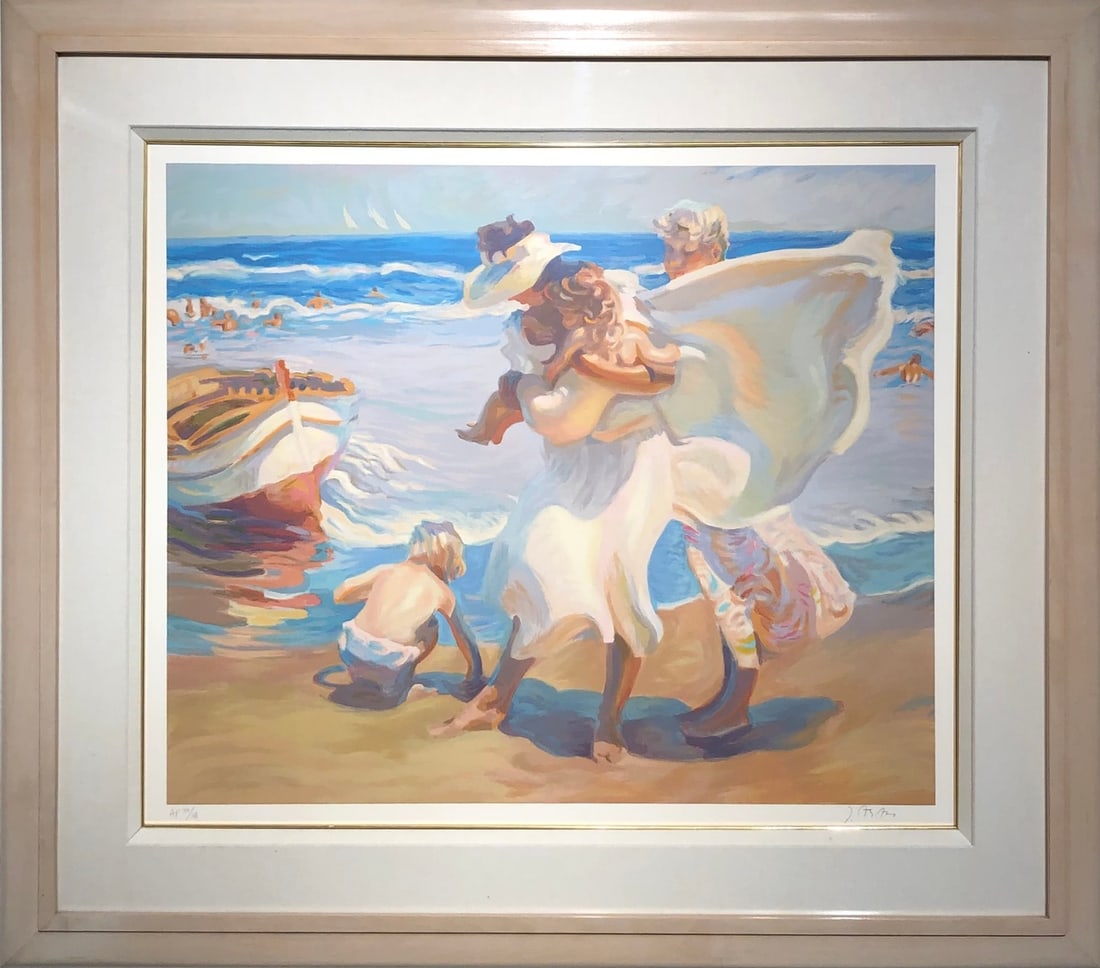 John Asaro "Mediterranean Breeze" Signed Serigraph AP: Presenting a limited edition Serigraph On Paper by John Asaro: "John Asaro "Mediterranean Breeze" Signed Serigraph AP". This Serigraph On Paper (Edition: Artist's Proof 33/40), measuring 45 x 51 x 2 i
