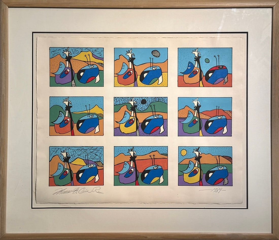 Thomas F. Cain Original On paper (Untitled) 1989 Whimsical/Surreal/Abstract: Title: Thomas F. Cain Original On paper (Untitled) 1989 Whimsical/Surreal/Abstract Medium: Original Acrylic on Paper Art Dimensions: 30 x 22 x 1 inch Item Attributes & Specifics: Framing: Unframed