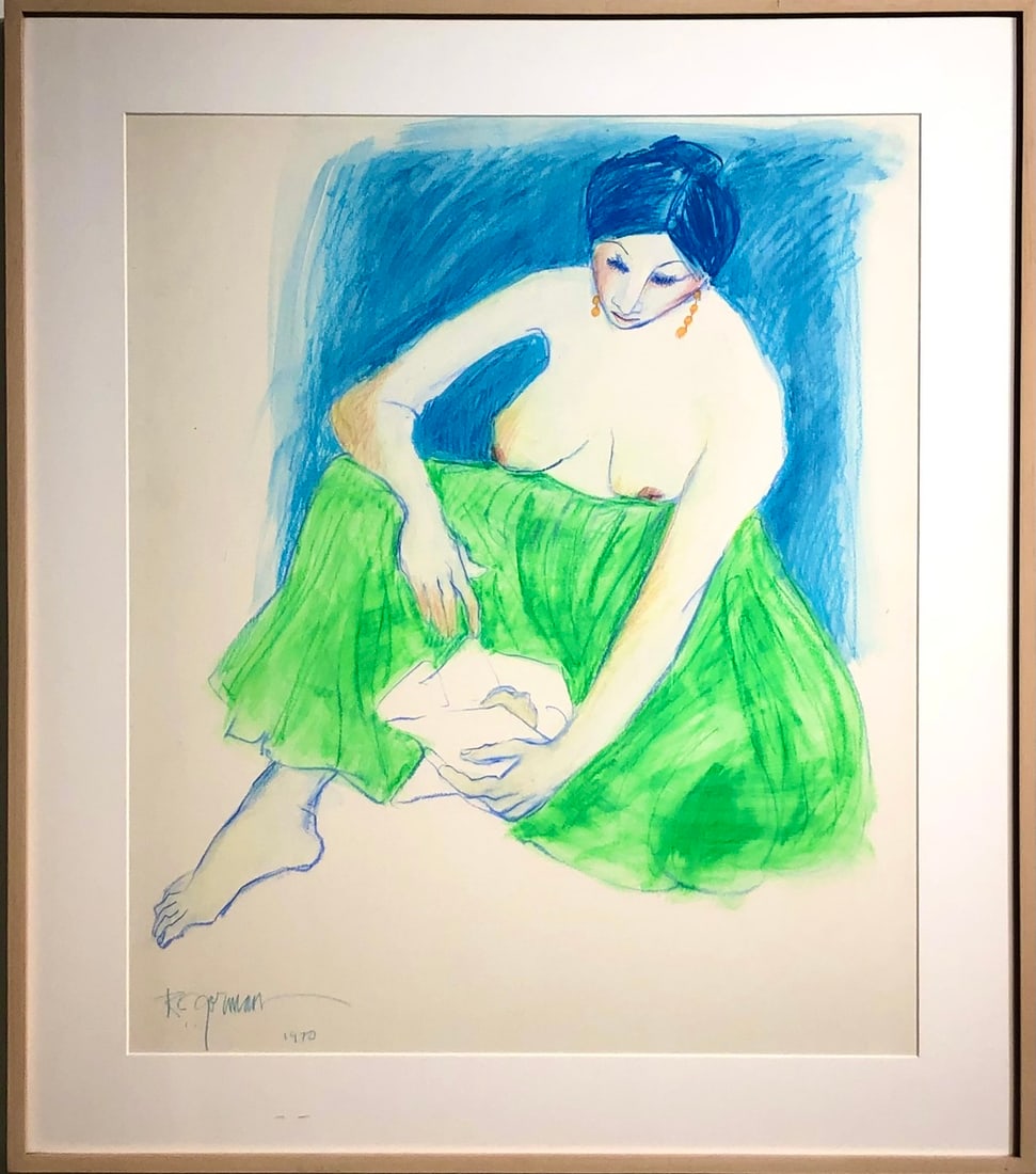 R.C. Gorman (Figurative - 1970) Original Signed Pastel (1 of 7)