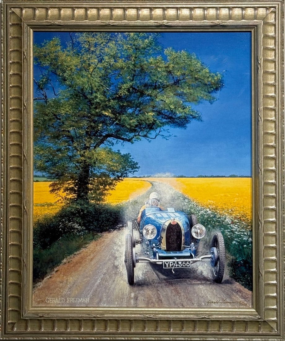 Gerald Freeman "Bugatti Racing Scene" S/N LE Giclée on canvas (1 of 4)