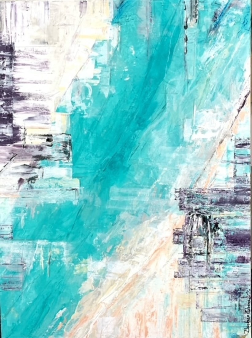 Barbara Owens "In the Still of the Night" Signed Original Acrylic: Offered here is an original Acrylic on Canvas with 1 1/2" Museum Bars by Barbara Owens: "Barbara Owens "In the Still of the Night" Signed Original Acrylic". This one-of-a-kind piece, measuring 40 x 30