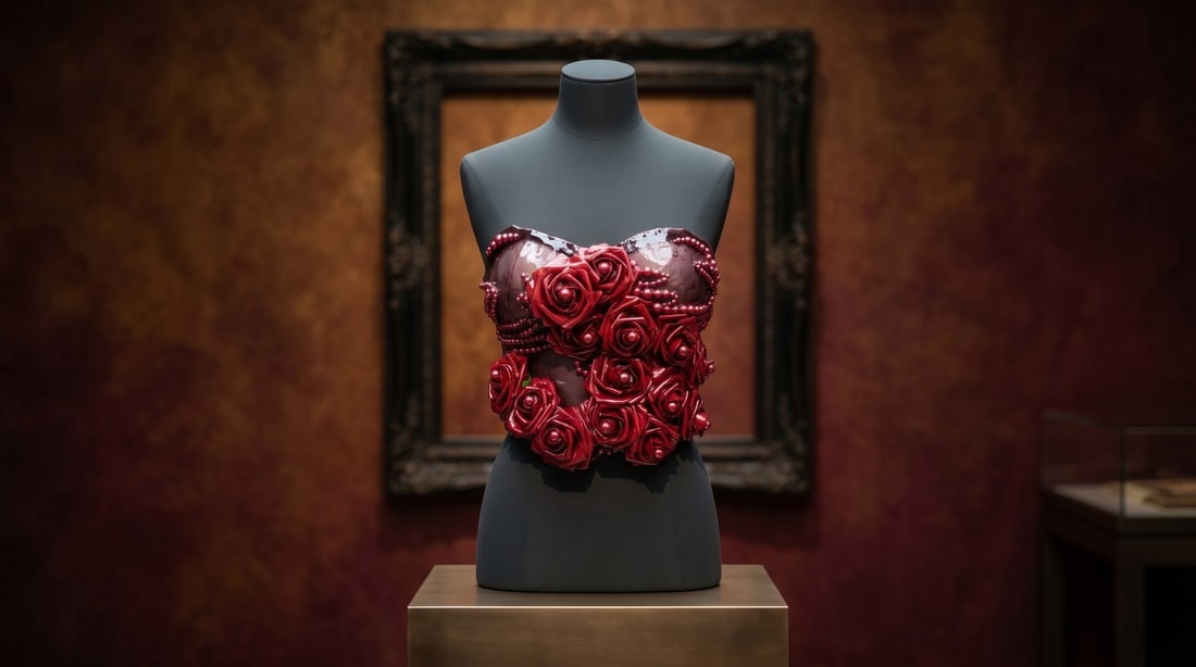 Mercedes Brunelli "Red roses" Fabric, Resin, Artificial Flowers, Pearls: Presenting this Mercedes Brunelli Sculpture: "Mercedes Brunelli "Red roses" Fabric, Resin, Artificial Flowers, Pearls". This piece, measuring 17 x 11 inch, is available at auction on LiveAuctioneers. 
