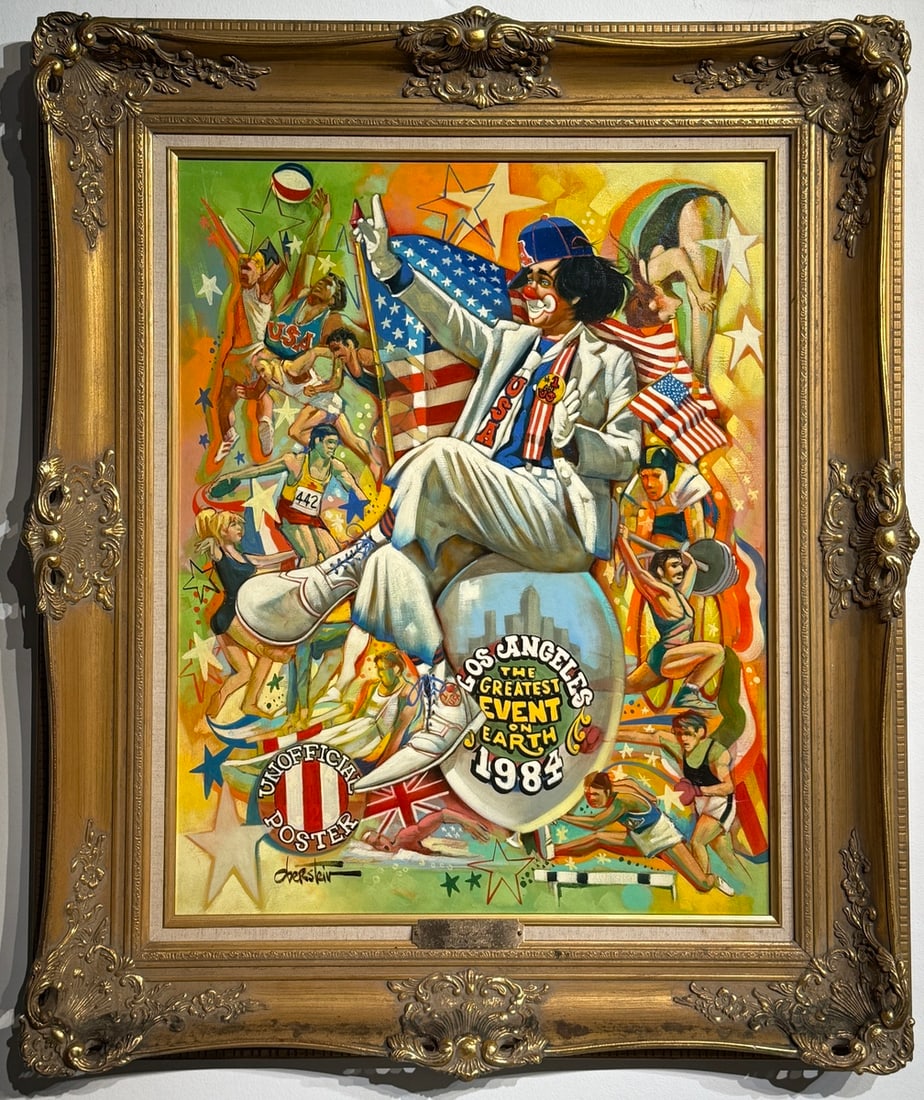 Chuck Oberstein "The Original Summer '84" Signed Original Oil on Canvas: Offered here is an original Original Oil on Canvas by Chuck Oberstein: "Chuck Oberstein "The Original Summer '84" Signed Original Oil on Canvas". This one-of-a-kind piece, measuring 37 x 31 x 4 inch, 