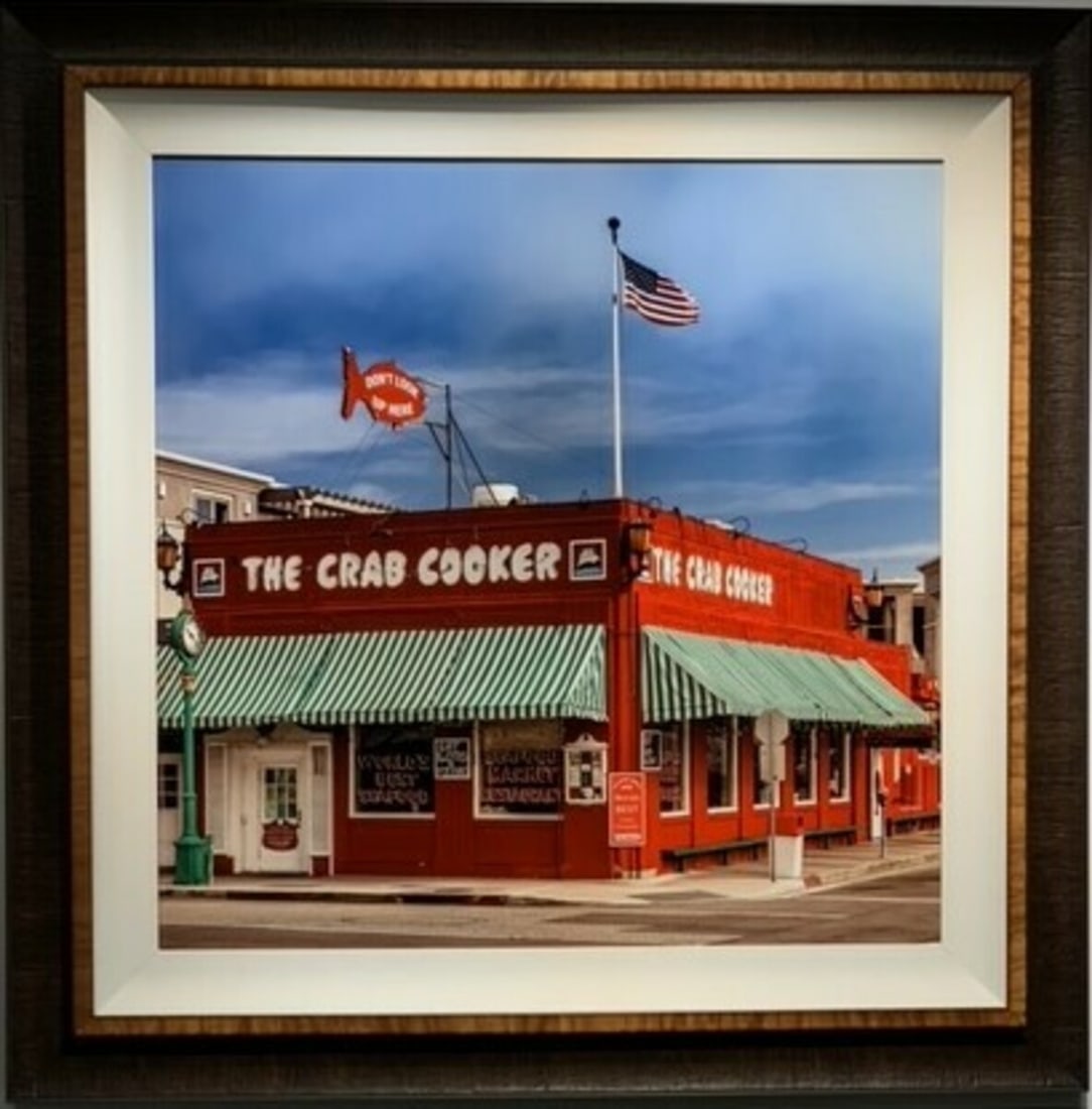 Breck Rothage (The Crab Cooker) Photo: Presenting this Breck Rothage Photograph Infused on Aluminum: "Breck Rothage (The Crab Cooker) Photo". This piece, measuring 41 x 41 x 2 inch, is available at auction on LiveAuctioneers. Artist: