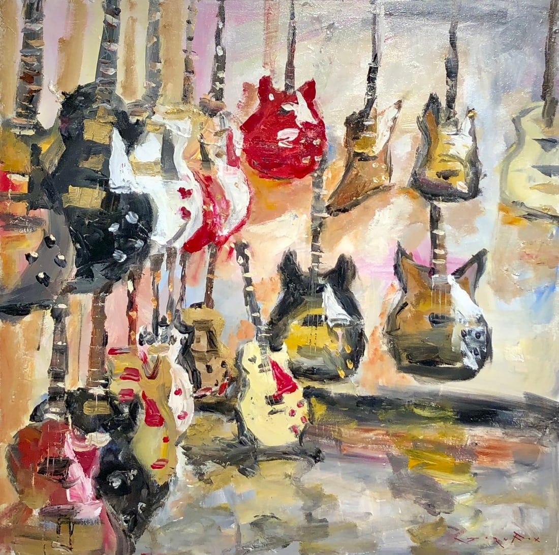 Jorn Fox (Impressionist) Signed Original Acrylic: Offered here is an original Acrylic on Canvas by Jorn Fox: "Jorn Fox (Impressionist) Signed Original Acrylic". This one-of-a-kind piece, measuring 40 x 40 x 2 inch, is a rare opportunity for collector