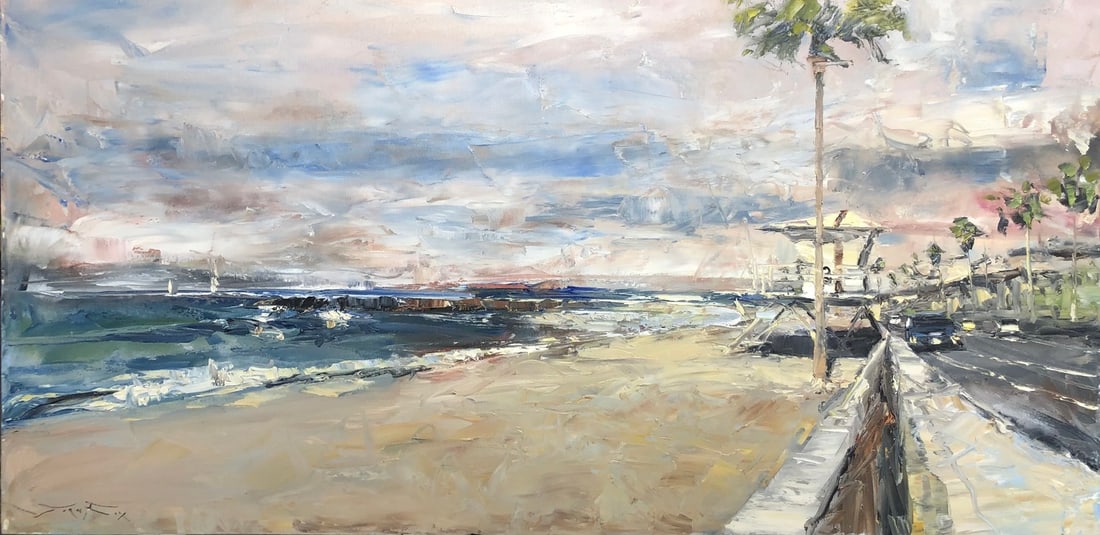 Jorn Fox Impressionist Signed Oil On Canvas: Offered here is an original Original Oil on Canvas by Jorn Fox: "Jorn Fox Impressionist Signed Oil On Canvas". This one-of-a-kind piece, measuring 24 x 48 x 2 inch, is a rare opportunity for collector