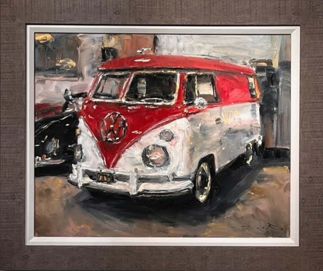 Jorn Fox Impressionist Signed Oil and Acrylic on Canvas: Offered here is an original Original Oil and Acrylic on Canvas by Jorn Fox: "Jorn Fox Impressionist Signed Oil and Acrylic on Canvas". This one-of-a-kind piece, measuring 31 x 37 x 2 inch, is a rare o