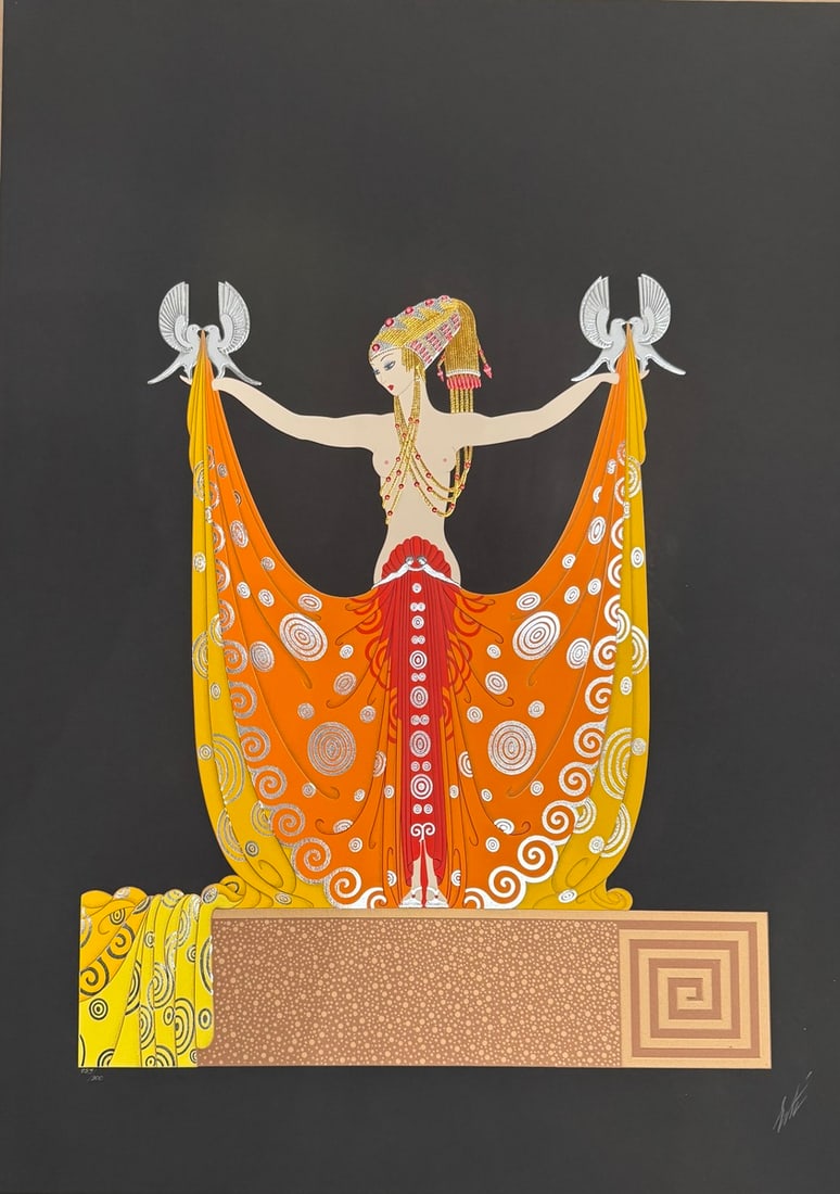ERTE "Venus" Signed Serigraph LE: Presenting a limited edition Serigraph on Paper by ERTE: "ERTE "Venus" Signed Serigraph LE". This Serigraph on Paper (Edition: 253/300), measuring 40 x 29 x 1 inch, is a sought-after limited edition b