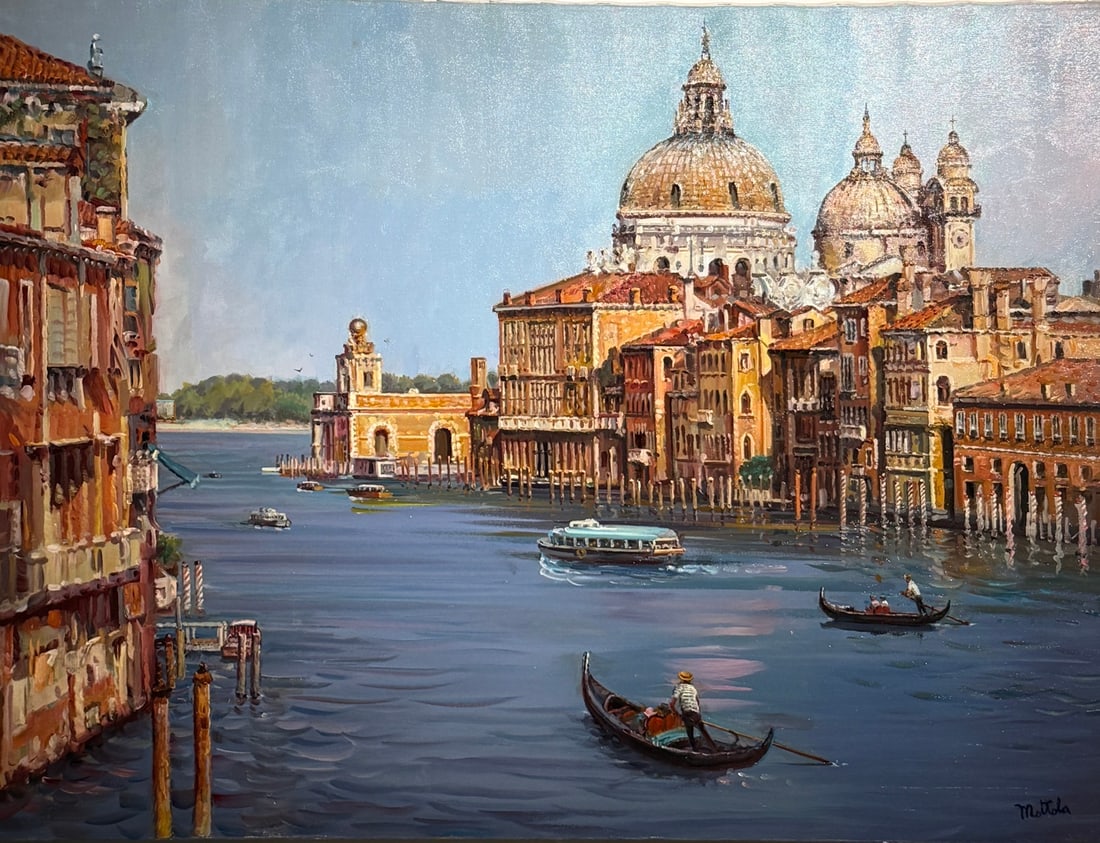 Filastro Mottola "Venice, Italy" Original: Offered here is an original Original Oil on Canvas by Filastro Mottola: "Filastro Mottola "Venice, Italy" Original". This one-of-a-kind piece, measuring 30 x 40 x 1 inch, is a rare opportunity for