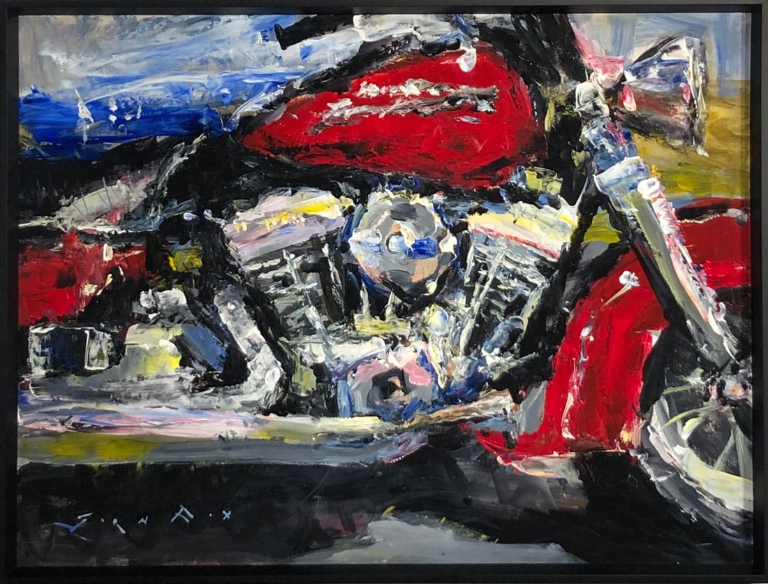 Jorn Fox "Danger Zone" Signed Original Acrylic: Offered here is an original Acrylic on Board by Jorn Fox: "Jorn Fox "Danger Zone" Signed Original Acrylic". This one-of-a-kind piece, measuring 30 x 40 x 2 inch, is a rare opportunity for collectors t