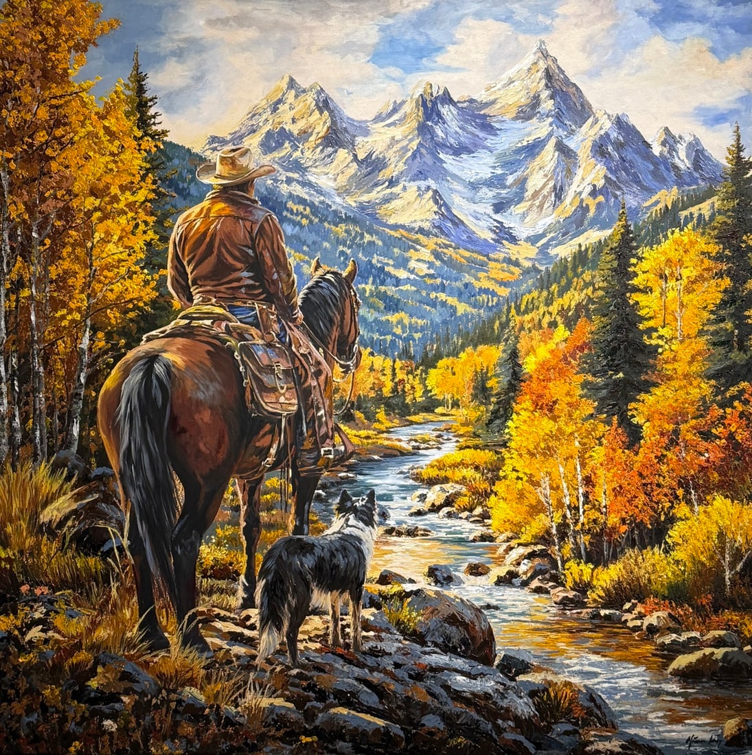 "The Trail Ahead" Michael Ibey Studio Original Mixed Media (1 of 6)