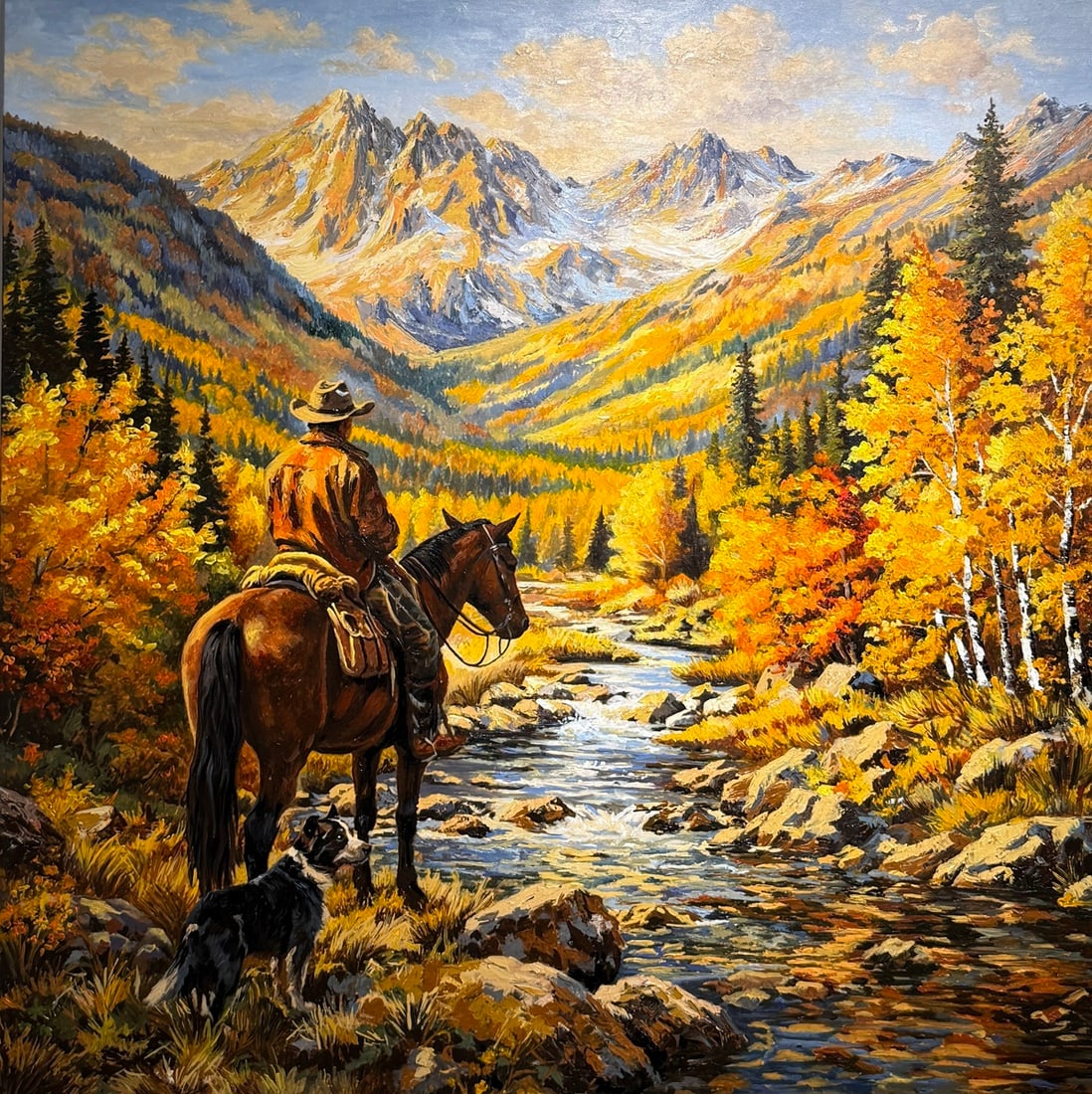 Michael Ibey 'Valley of Gold" Studio original mixed media (1 of 5)