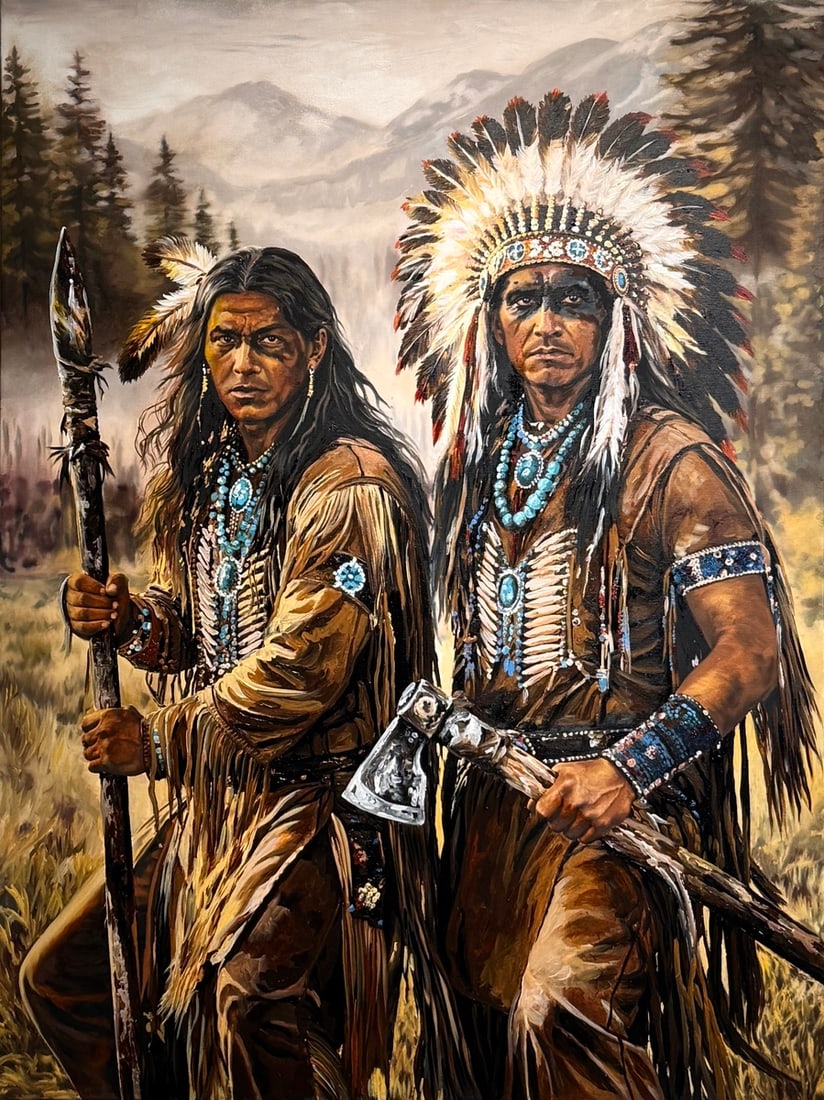 Michael Ibey "Warriors of the Wind River" Studio original mixed media (1 of 7)
