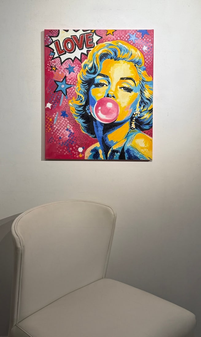 Michael Ibey "Bubblegum Bombshell" Original Mixed Media - 2