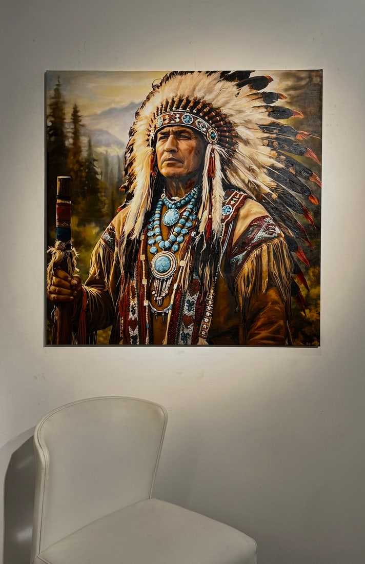 Michael Ibey "Painted Feathers" Original Mixed-Media - 2