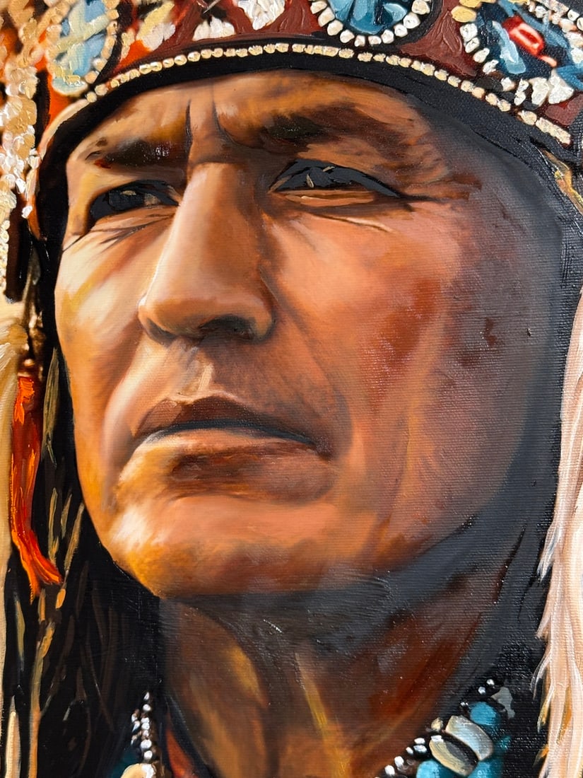 Michael Ibey "Painted Feathers" Original Mixed-Media - 3
