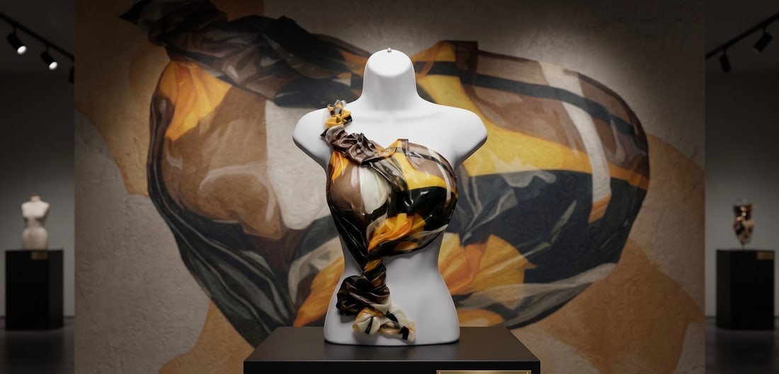 Mercedes Brunelli "Art Deco", CorsArt Corset, Fabric /Resin (1 of 3)