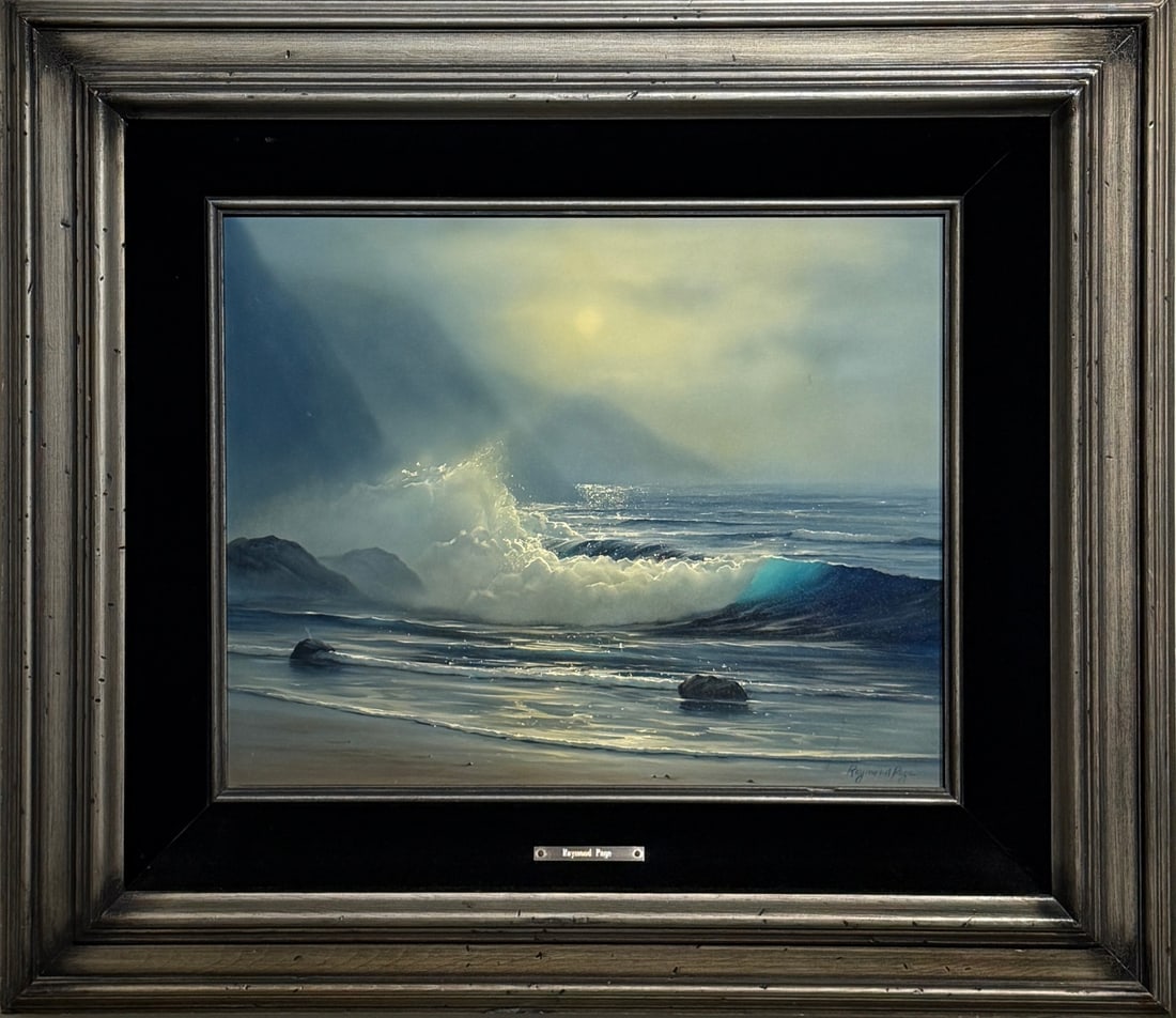 Untitled Original Oil By Raymond Page: Offered here is an original Original Oil on Masonite by Raymond Page: "Untitled Original Oil By Raymond Page". This one-of-a-kind piece, measuring 28 x 32 x 3 inch, is a rare opportunity for