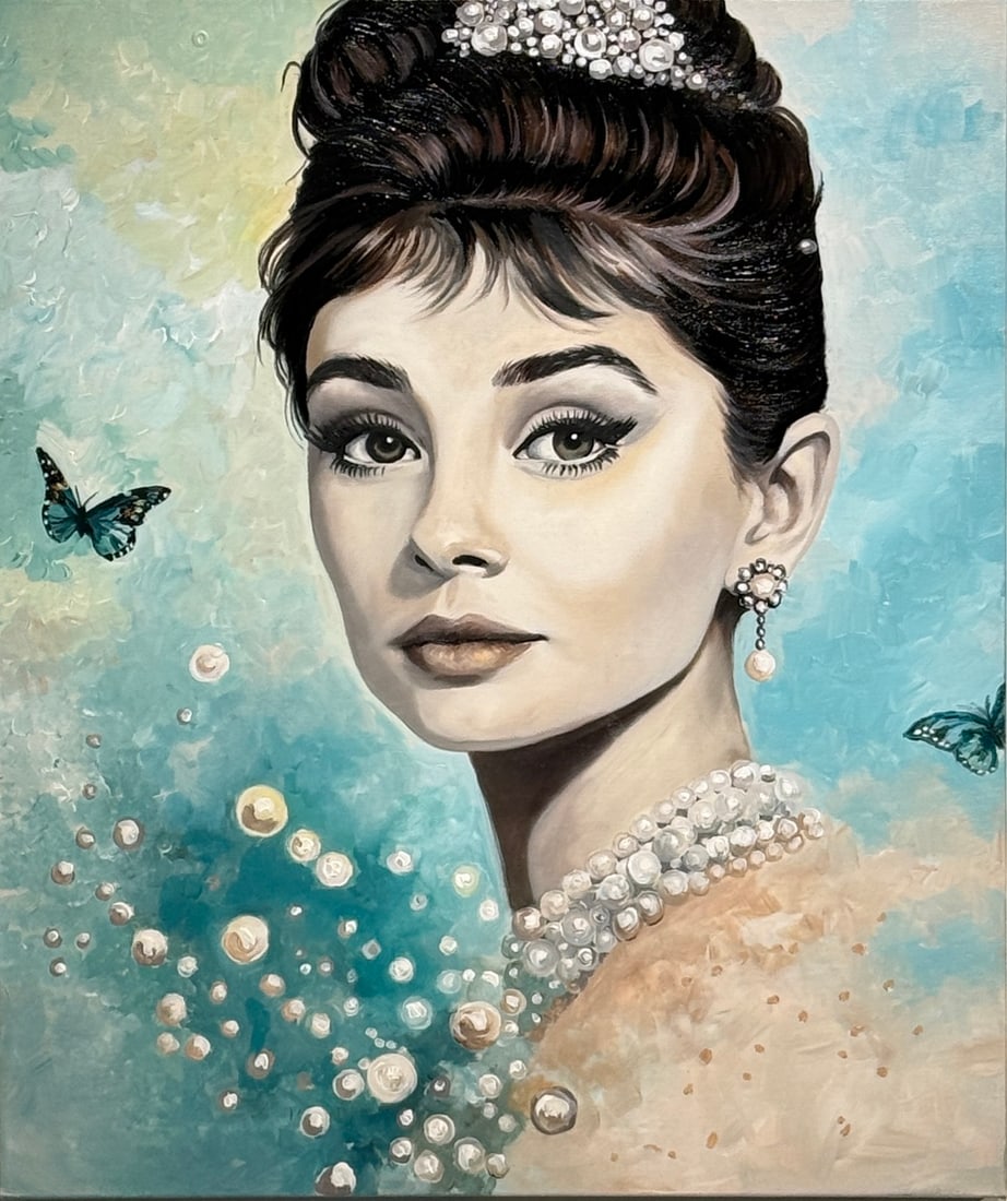 Michael Ibey "Butterfly & Pearls" Original Mixed Media: Offered here is an original Original Mixed Media on Canvas by Michael Ibey: "Michael Ibey "Butterfly & Pearls" Original Mixed Media". This one-of-a-kind piece, measuring 24 x 20 x 1 inch, is a rare