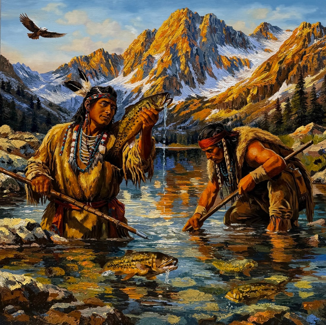 Michael Ibey "The Gift of the Waters" Original Mixed Media on Canvas (1 of 6)