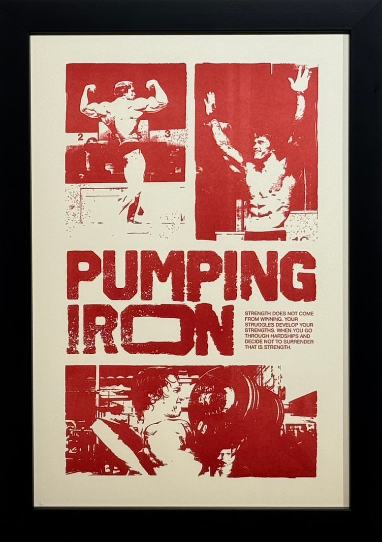 George Butler "Pumping Iron" LE lithograph on Paper: Presenting a limited edition Lithograph on Paper by George Butler: "George Butler "Pumping Iron" LE lithograph on Paper". This Lithograph on Paper (Edition: 500), measuring 20.5 x 14.5 x 1 inch, is a