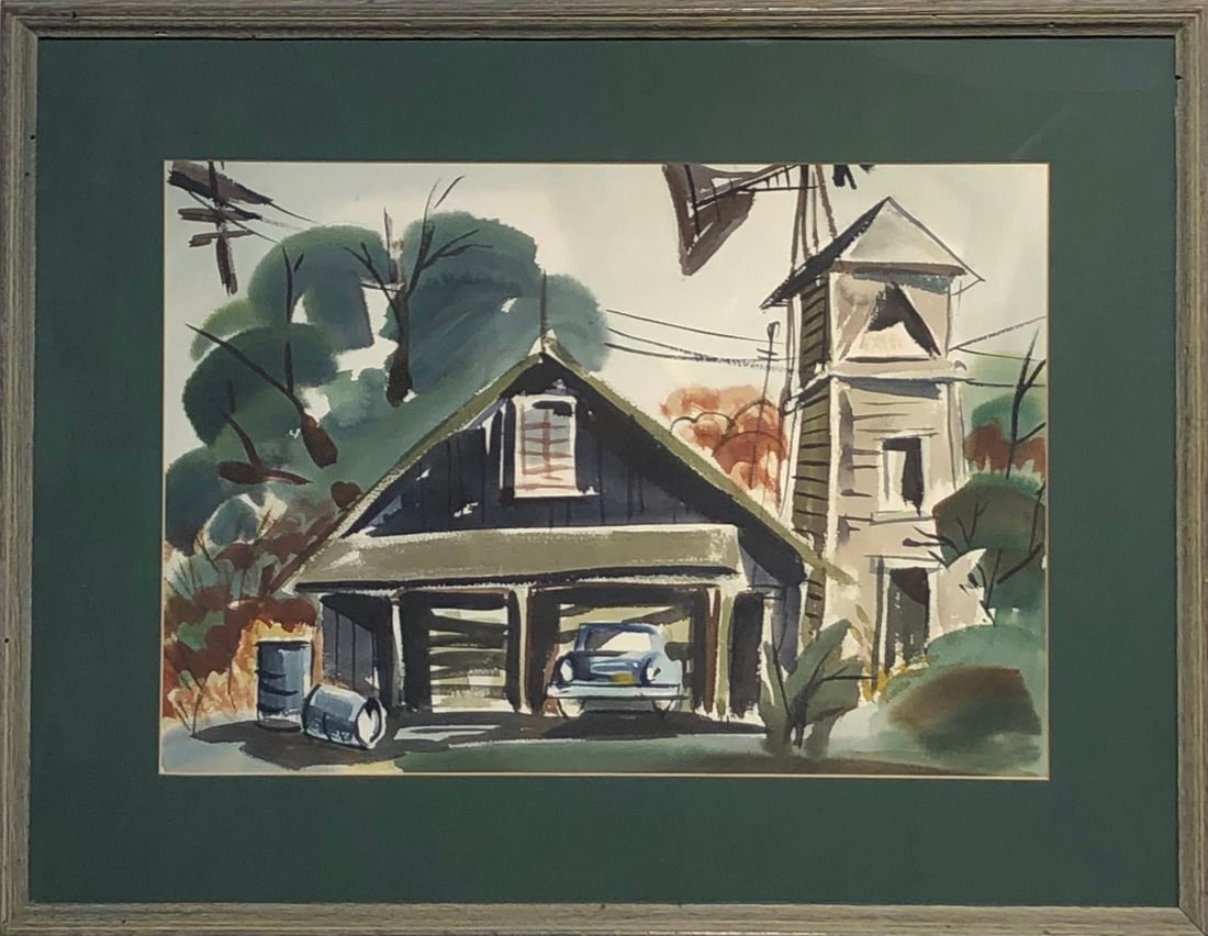 Unknown Artist (Impressionist) Original Watercolor: Offered here is an original Watercolor on Paper by Unknown: "Unknown Artist (Impressionist) Original Watercolor". This one-of-a-kind piece, measuring 21 x 27 x 2 inch, is a rare opportunity for