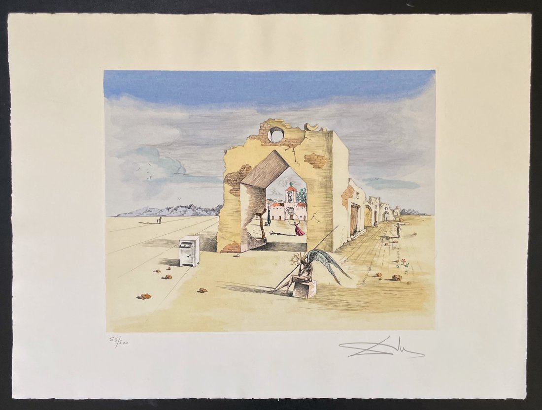 Salvador Dali...paranoic village: Salvador Dali was one of the most iconic painters of the Twentieth Century, with a range of imaginative, striking and surrealist work. His repertoire was influenced by classical Renaissance masters, b