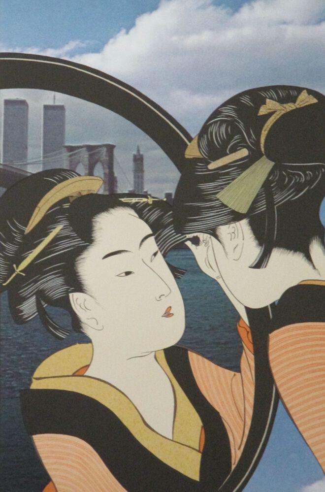 Reflection of Sugatami (After Utamero) Lithograph by (1 of 1)