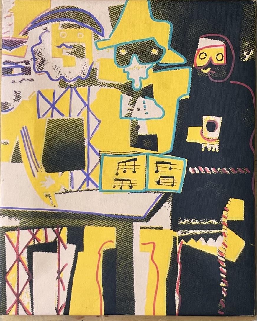 Picasso, The Magicians by Steve Kaufman: "Picasso, The Musicians" by American artist, Steve Kaufman., Andy Warhol's apprentice. This gallery wrapped canvas is from the Steve Kaufman Estate, willed to Bobby Womack. Bobby was the pri