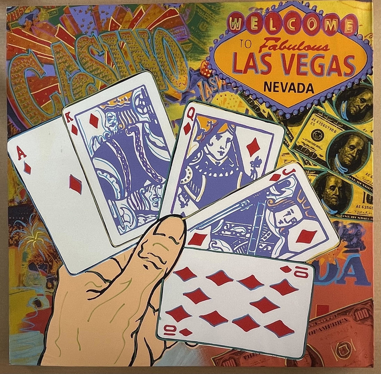 Poker Hand Vegas Collage by Steve Kaufman (1 of 2)