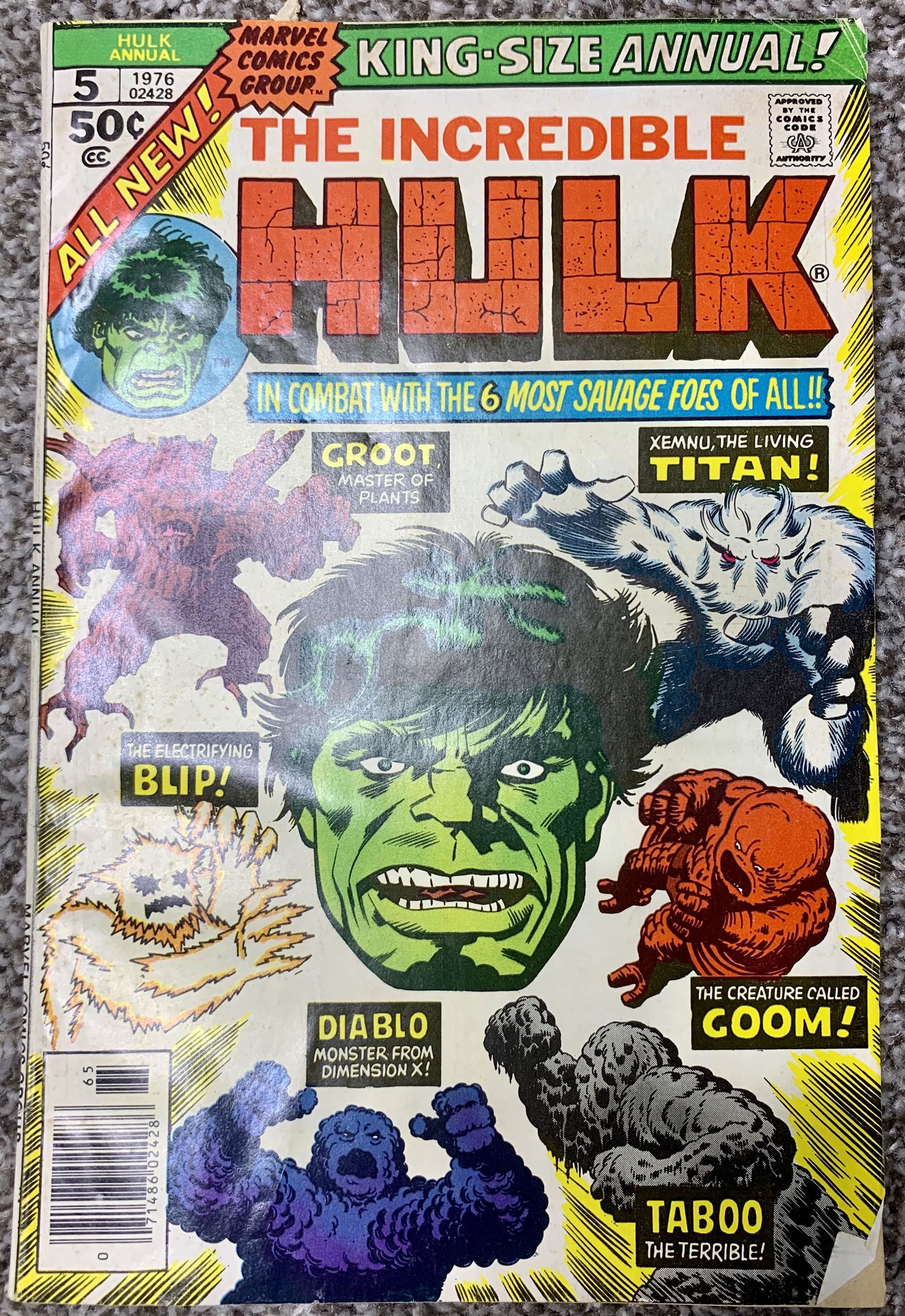 The Incredible Hulk Comic Book Iss 5 1968 (1 of 3)