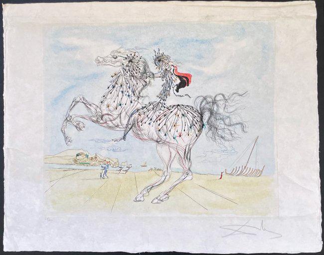 Horse with Rider Etching by Salvador Dali (1 of 3)