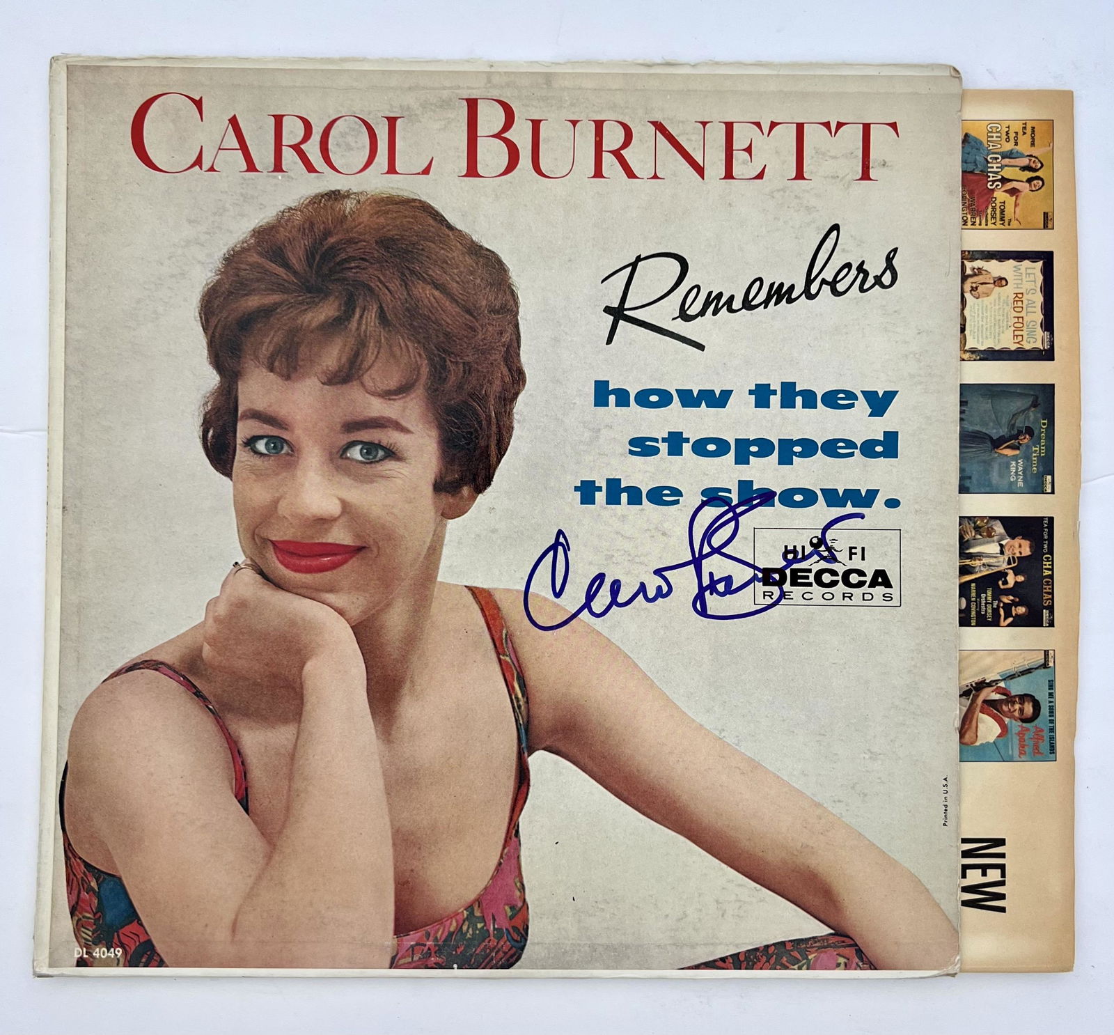 Signed Carol Burnett Album w Record (1 of 2)